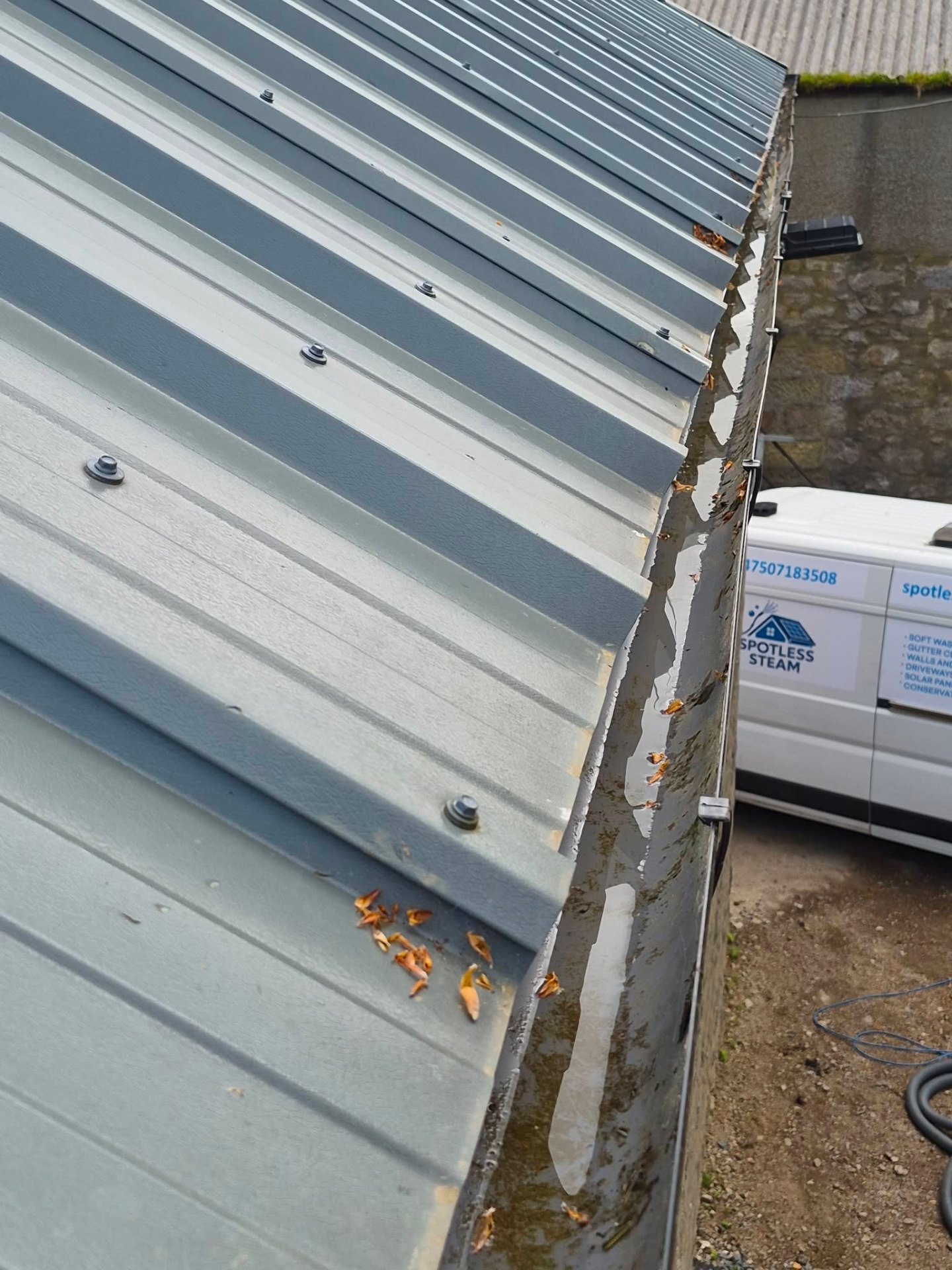 Blocked gutter transformation – after